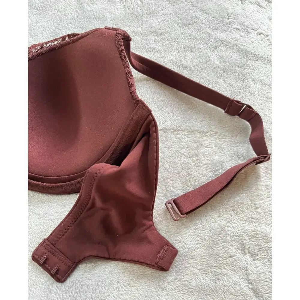 Skims 32A Fits Everybody Lace Full Covarage Oxblood Burgundy Bra FL-FUL-6228W - Picture 7 of 7